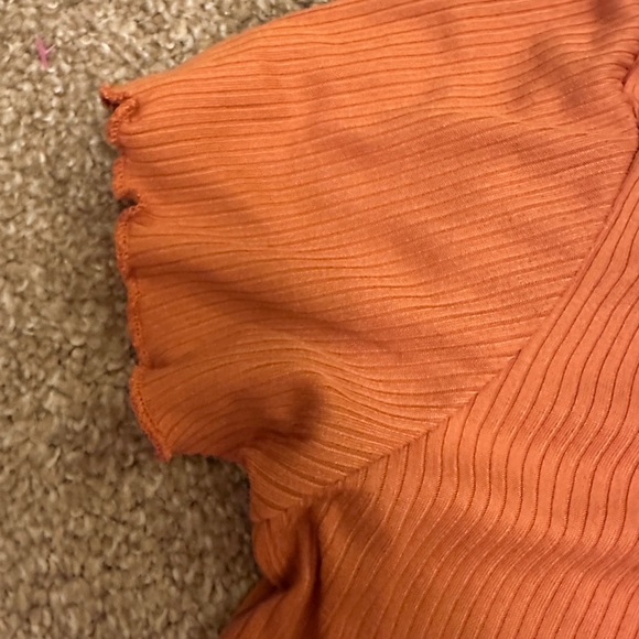 Olivia Rae Terracotta Ribbed Top - Picture 3 of 4